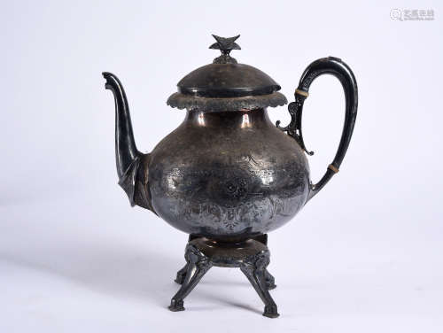 A STERLING SILVER KETTLE