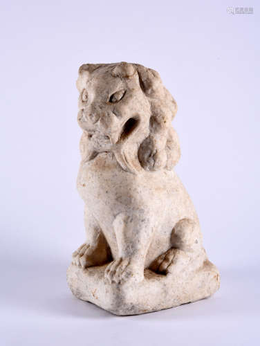 A CARVED MARBLE LION, 16TH CENTURY