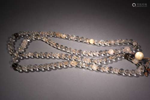 A ROCK CRYSTAL COURT NECKLACE, 18-19TH CENTURY