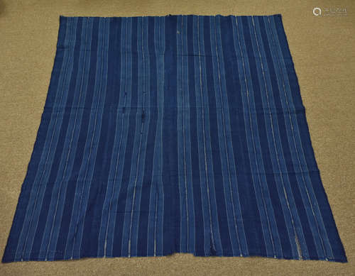 A Japanese Wrapping Cloth w/ Indigo Stripes