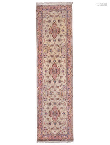 Persian Tabriz Rug Runner,1920's - 1940's