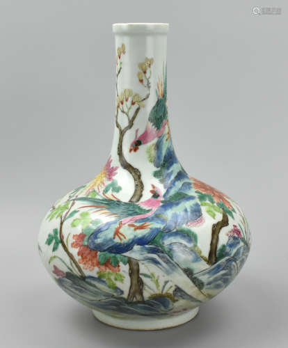 Chinese Famille Rose Globular Vase, 19th C.
