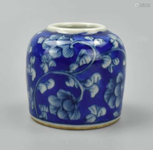 Small Chinese Blue & White Waterpot,19th C.