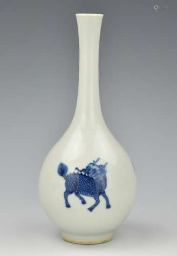 Chinese Blue and White Vase, w/ KangXi Mark