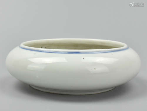 Chinese Imperial White Glazed Washer ,Kangxi P