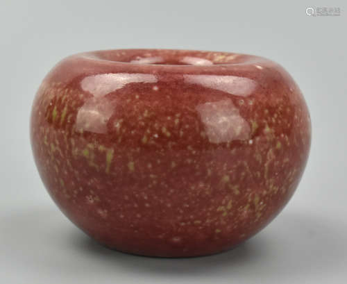 Chinese Peach Bloom Glazed Water Pot, 19th C.