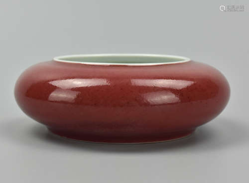 Chinese Cowpea Red Glazed Washer,19th C.