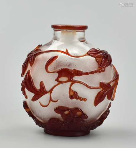 Chinese Colored & Glass Snuff Bottle,18th C.