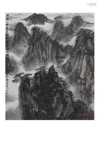 亚明 山水