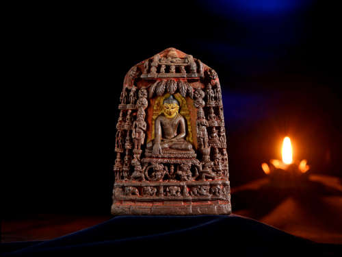 11-12世纪帕拉王朝蒲甘风格释迦摩尼佛传记石雕