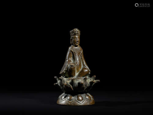 宋代 铜上师瑜伽坐像（汉传）