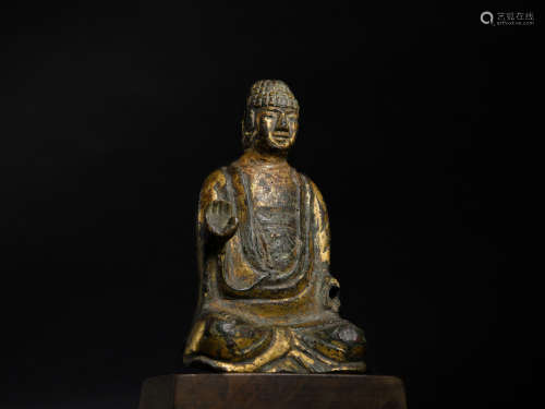 大理国  铜鎏金释迦摩尼佛坐像
