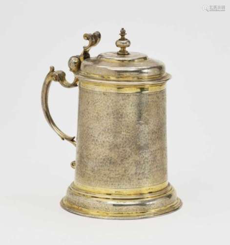 A Silver TankardAugsburg, 1632 - 1635, probably Lukas Neusser Silver, gold-plated. Tapering