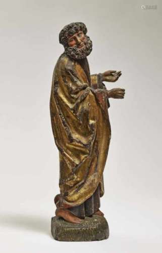 Saint PeterCentral Germany/Thuringia, circa 1490 Limewood, reverse flattened. Partially retouched