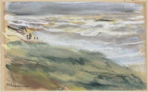 Max Liebermann, 1847 - Berlin - 1936Beach Scene, Noordwijk Signed lower left, verso a study of ''