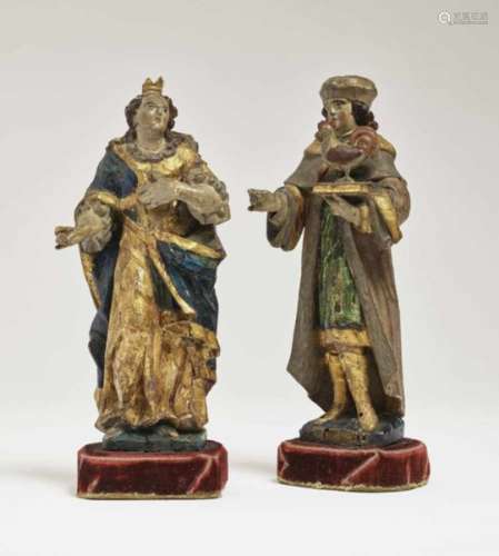 Saint Vitus and a Queen SaintSouth German (Weilheim?), 1st half of the 17th Century Limewood, carved