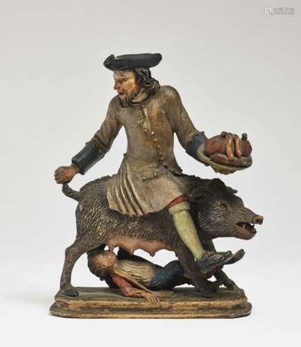 ButcherUpper Swabia (Zizenhausen ?), 1st half of the 19th Century Polychromed terracotta. Height