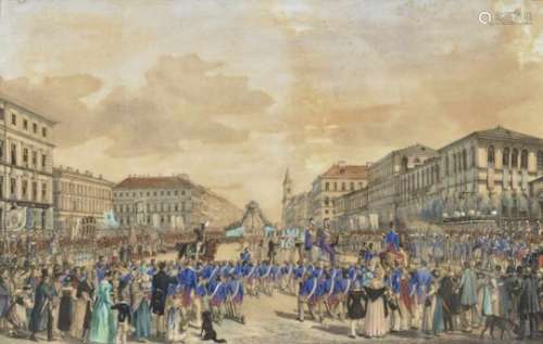 Gustav Kraus''Feierliche Fronleichnams Prozession in der Ludwigstraße zu München den 6. Juny