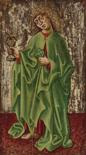 South German School 2nd half of the 15th CenturyJohn the Evangelist Tempera on panel, mounted on