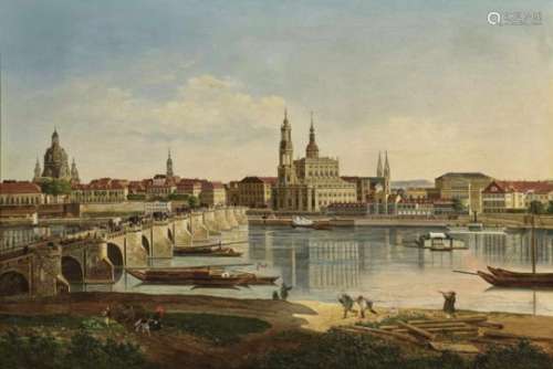 Karl Gottfried Traugott FaberView of Dresden from the Right Bank of the Elbe Signed lower right (