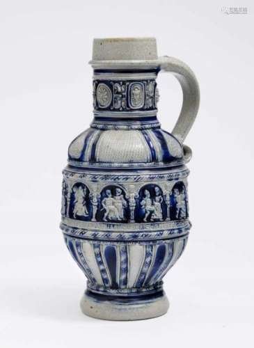 A jugWesterwald, 17th century Salt-glazed stoneware. Damaged. Height 31 cm.CeramicsKrugWesterwald,