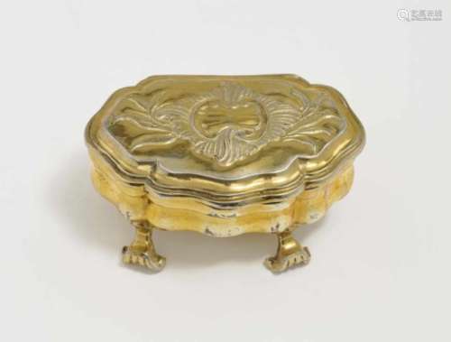 A Double Spice BoxAugsburg, 1749 - 1751, Michael Adam Silver, gold-plated. Hammered and embossed
