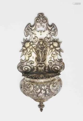 A Holy Water FontAugsburg, 1651 - 1654 Silver. Hammered, chased and cast decoration. Hallmarked (