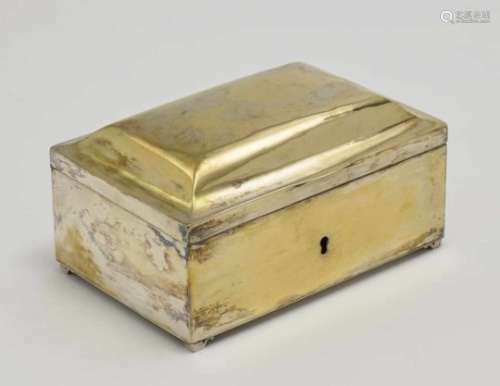 A Sugar BoxBerlin, circa 1800, George Heinrich Fournier Silver, gold-plated. Hallmarked (Scheffler