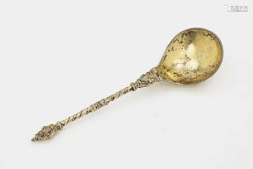 A SpoonBreslau, 1737 - 1745, Christian Kretschmer Silver, gold-plated. Hallmarked (Hintze Breslau,