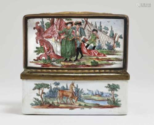 A Snuff BoxSouth German (Ellwangen ?), circa 1770, painting in the style of Johann Andreas Bechdolff