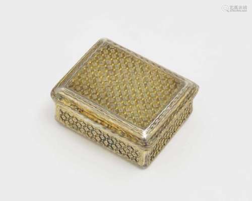 A Snuff BoxYstad, circa 1810, Christian Kullberg Silver, gold-plated. Hallmarked (Svenskt