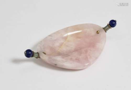 A Small BowlSt. Petersburg, circa 1900, in the style of Fabergé Rose quartz. 14ct gold mount,