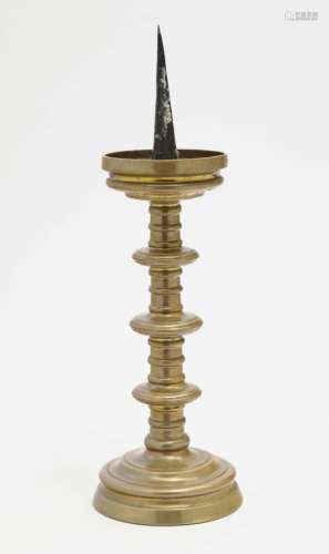 A Pricket CandlestickGerman, 16th/17th Century Bronze. Height 44 cm.Furnishings, Home,