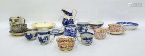 Kutani miniature porcelain tea bowl, Spode porcelain miniature bowl, circa 1800 with pink rose and