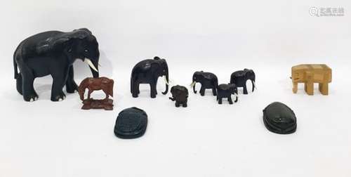 Collectables to include ebony elephants, etc