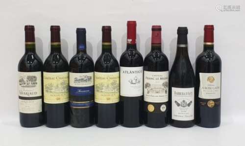 Eight bottles of mixed red wine to include Chateau Franc Le Maine 2010 Saint-Emilion Grand Cru and
