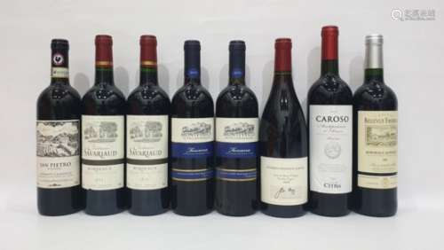 Eight bottles of mixed red wine to include San Pietro Chianti Classico 2015 and Averys Pioneer Range