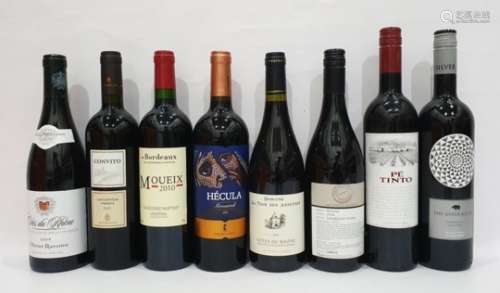 Eight bottles of mixed red wine to include hand-selected Clean Skin Fine Wine of Australia Shiraz