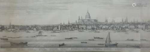 Large print set on board London, the drawing taken from the West Part of the Heads of St Mary