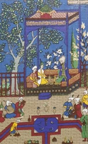 Five various framed prints of Persian scenes (5)