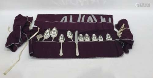 Quantity of cutlery for 12 place settings, 'Kings' pattern, to include dinner knives, tablespoons,