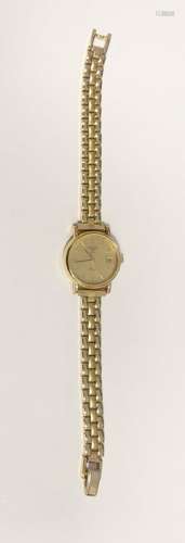 Longines lady's gilt, stainless steel wristwatch ' Presence', circular champagne face with