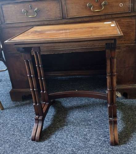 Nest of two 20th century mahogany coffee tables