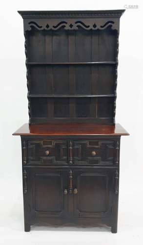 20th century oak dresser, 91cm x 181cm