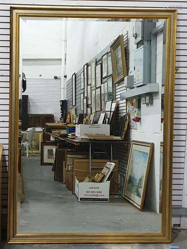 Large rectangular wall mirror with bevel edge and moulded frame, 138.5cm x 188.5cm