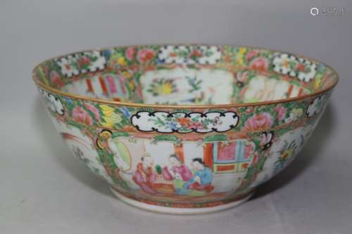 19th C. Chinese Export Famille Rose Medallion Bowl