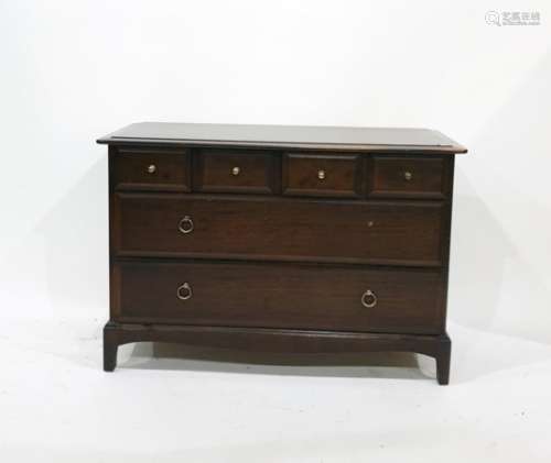 20th century Stag Minstrel chest of four short over two long drawers, 105cm x 71cm