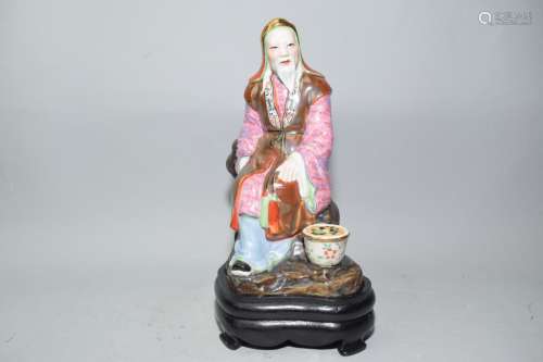 1950-70s Chinese Famille Rose FIgure