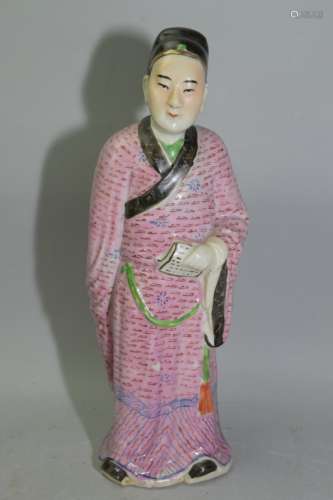 19th C. Chinese Famille Rose Figure