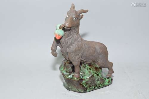 19th C. Chinese Guangdong Shiwan Pottery Goat